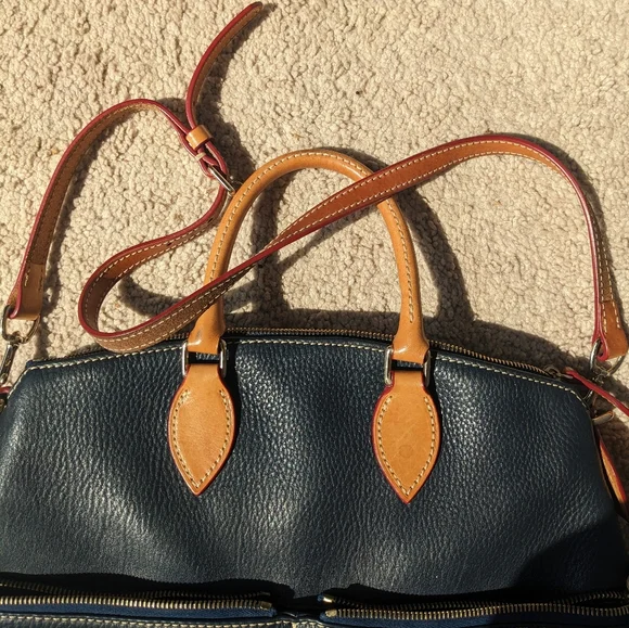 Dooney & Bourke blue domed satchel bag - Picture 6 of 6